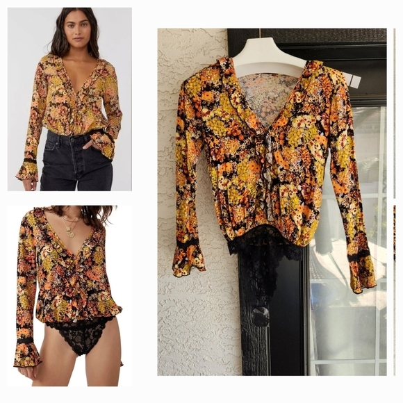 Free People Heatwave Floral Bodysuit‎ - Picture 1 of 5